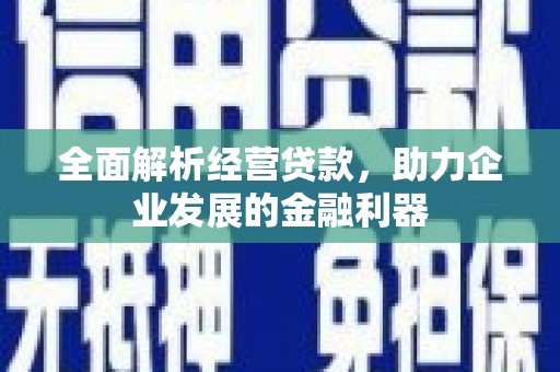 湟源全面解析经营贷款，助力企业发展的金融利器