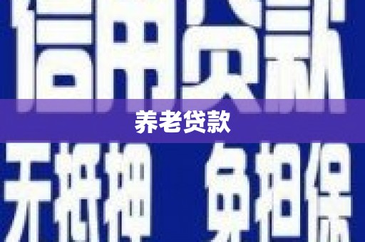 湟源养老贷款
