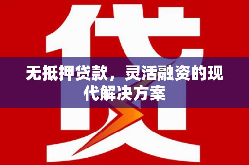 湟源无抵押贷款，灵活融资的现代解决方案