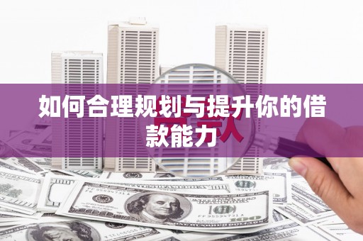 湟源如何合理规划与提升你的借款能力