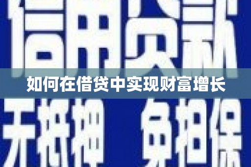 湟源如何在借贷中实现财富增长